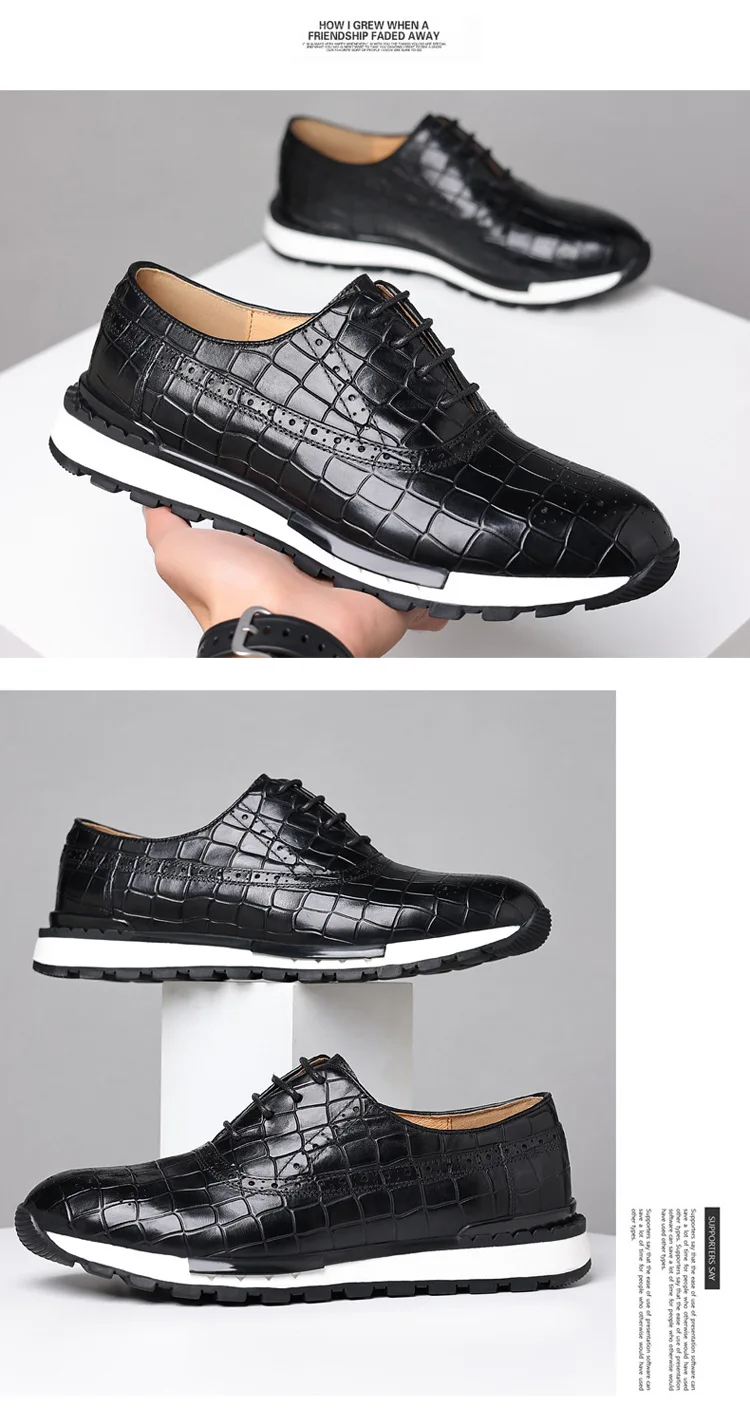 Men Genuine Leather Sneakers