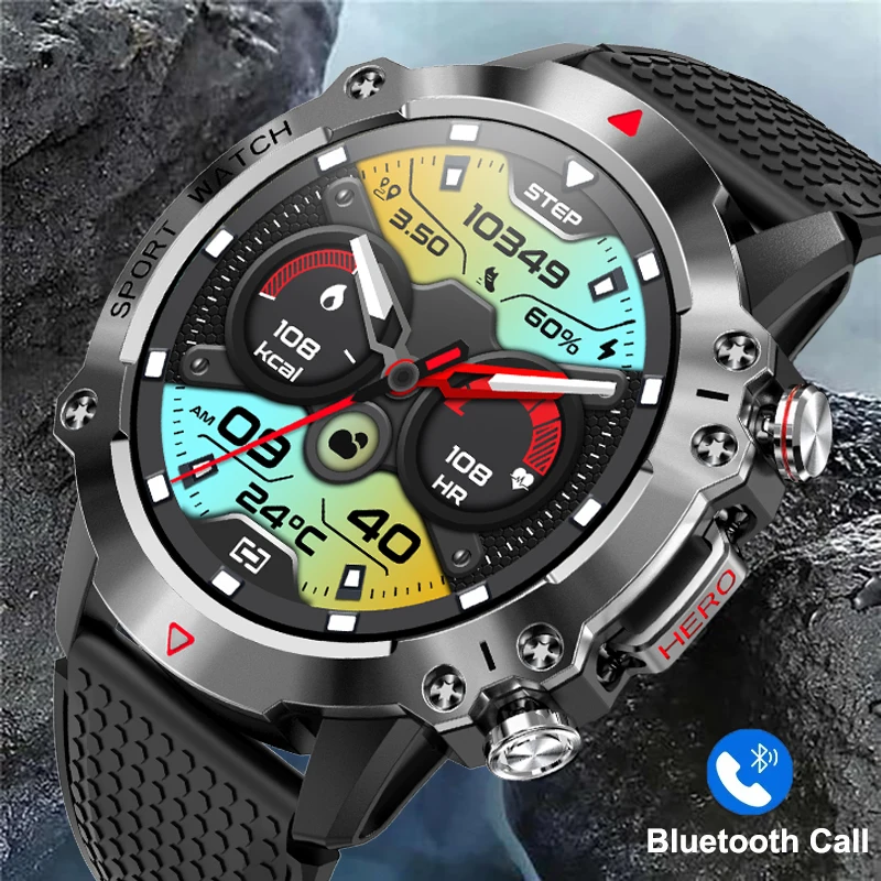 

2023 New Men's Smart Watch Men Outdoor Sports Clock Custom Dials Bluetooth Call Watches For Men IP68 Waterproof Smartwatch Men