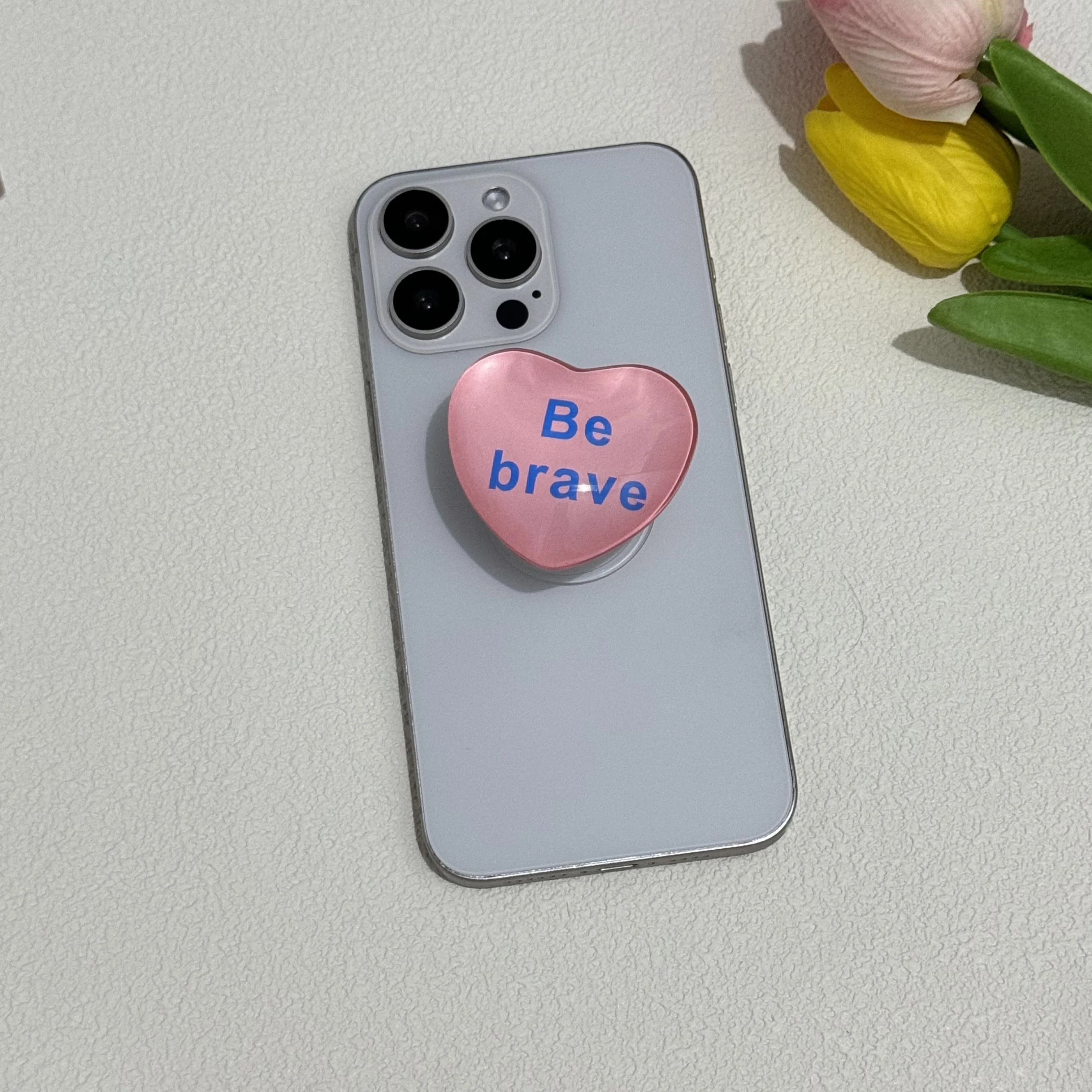 Love Heart Design Foldable Adhesive Phone Stand