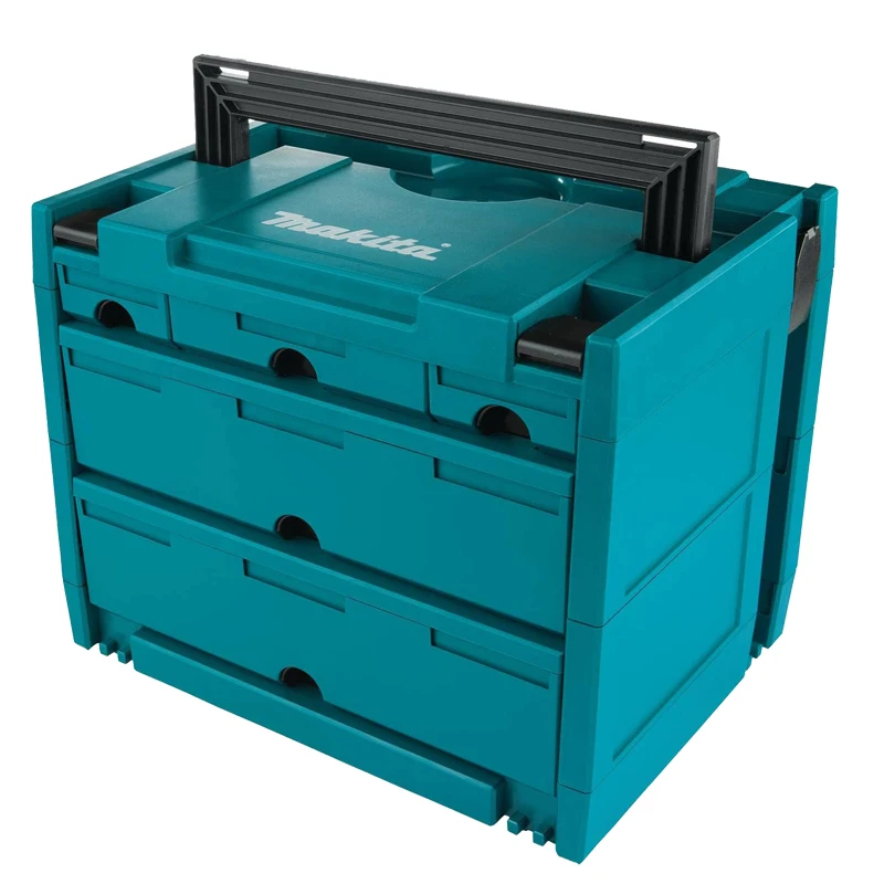 Makita P-84349 5 Drawer Interlocking Case 12-1/2" x 15-1/2" x 11-5/8"  Two Dividers DIY Storage Spare Parts Stackable Portable 2