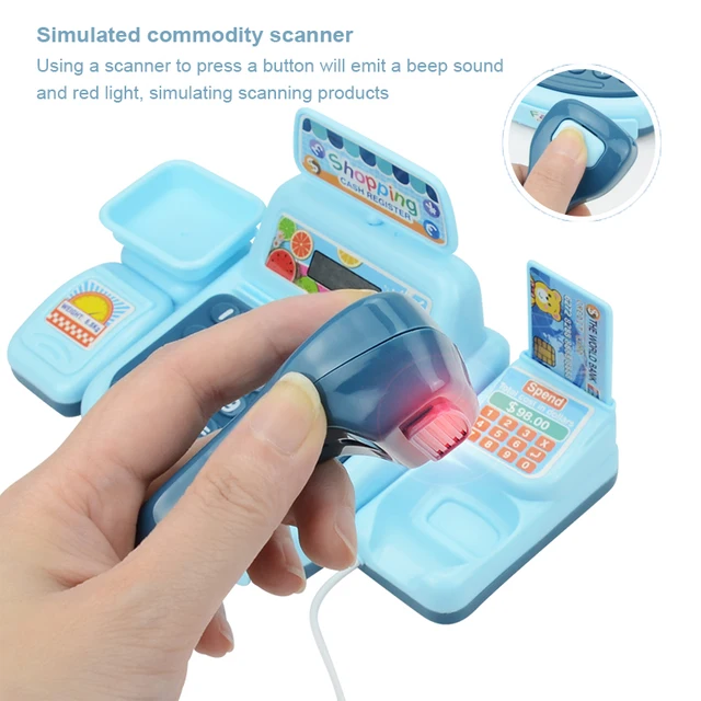 Simulate a Cash Register Simulate Supermarket Cash Register Children's Sound and Light Toys Playing House Toys Shopping Toys 4