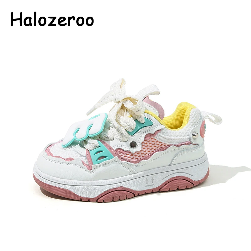 

New Kids Casual Sneakers Baby Girls Black Running Shoes Children Brand Chunky Sneakers Boys Sport Sneakers Mesh Trainers Spring