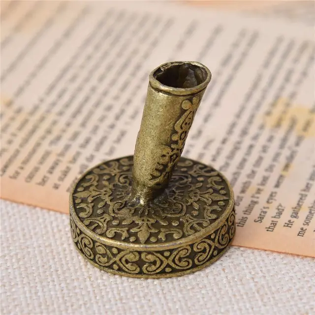 1 Set Feather Fountain Pen Calligraphy Pen Quill Oblique Fountain Luxury Pen Ink +5pcs Nib Metal for Fancy Font Office Supplies bronze