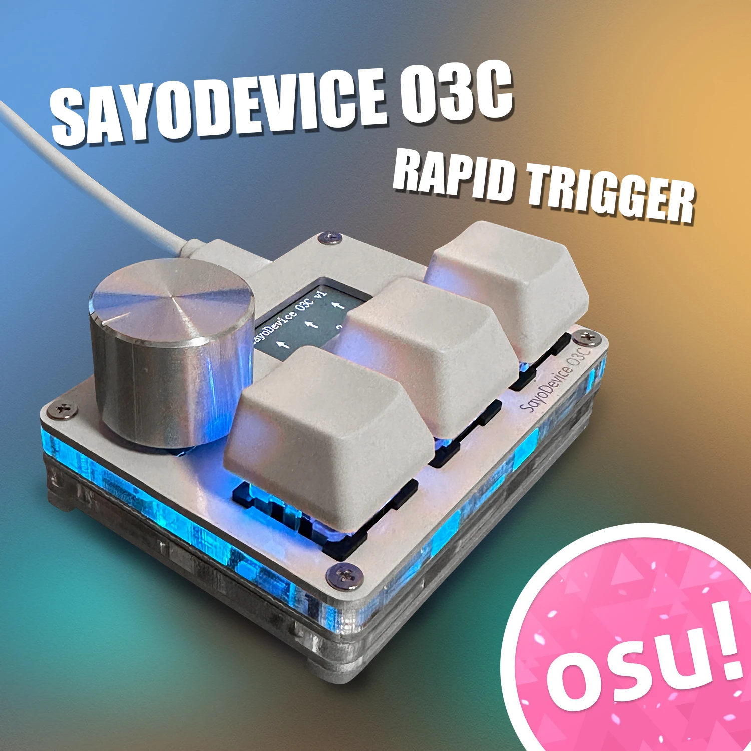SayoDevice 빠른 트리거 마그네틱 스위치 RGB 음악 게임 키보드 볼륨 노브 O3C DJMAX SDVX Geometry Dash 오피스 키보드용