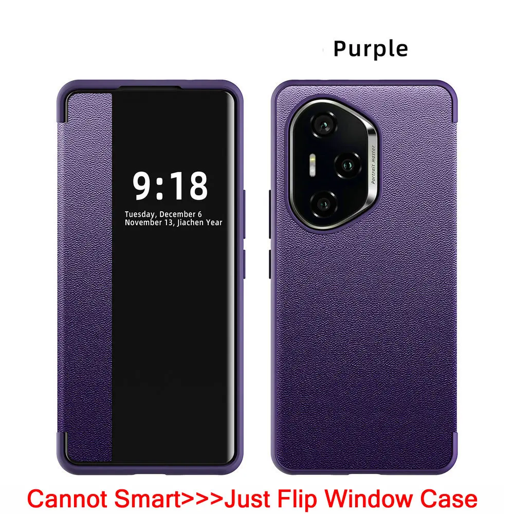 Luxury Leather Window View Book Shockproof Flip Cover Case