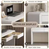 Computer and Gaming Desk with Drawers,  Kids' Writing Table, Three-Layer Lacquered Thick Wooden Board Work Desk 6