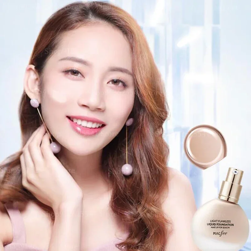 30ml Flawless Base Concealer Foundation Small Light Bulb Concealer Liquid for Perfect Cover-up of Blemishes, Acne Scars, Pores 5