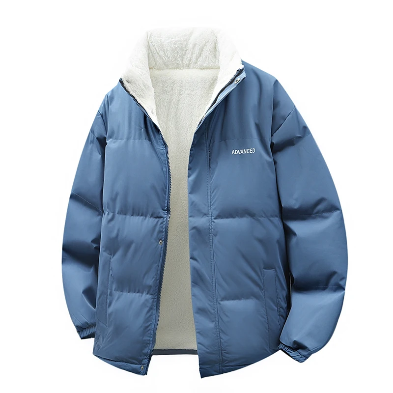 الرجال الشتاء سميكة الدافئة سترة إضافة معطف الفرو...