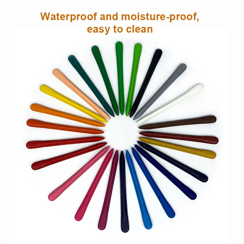 Crayons Set Kids 6/12/18/24/36/48 Colors Safe Non-toxic Oil Pastel Triangular Durable Wax Pen Creative Painting Art Supplies