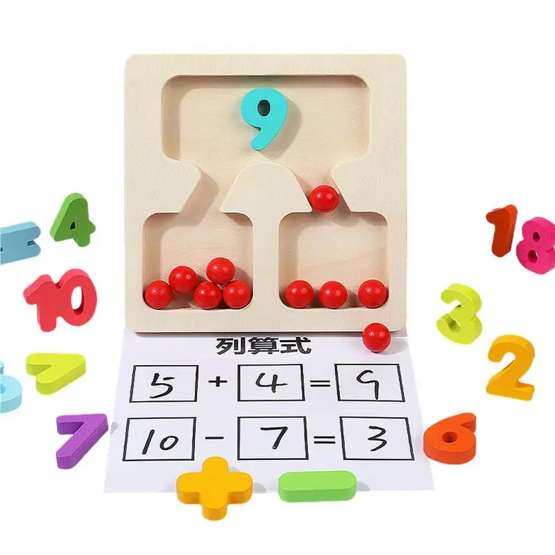 

Kids Montessori Wood Tray Numbers Counting Math Toys Children Counting Early Learning Educational Board For Toddlers