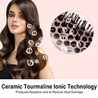 Hatteker – peigne à friser électrique à usage domestique, brosse de coiffure longue et courte, outil de coiffure résistant à la chaleur, boucle intérieure 5