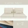 CRIUSJA Couch Cover for Soderhamn 3 Seat Sofa, Sofa Cover for 2 Cushion Couch,Couch Covers with Cushion Covers 5