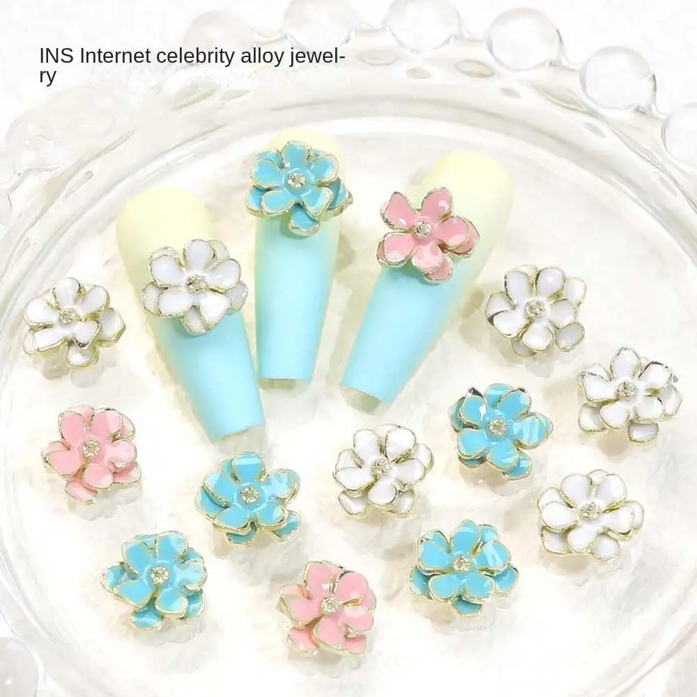 

10Pcs/set Manicure Ornaments Flower Nail Decorations Floral Shaped Nail Jewelry Flower Nail Accessories DIY Nail Art Charms