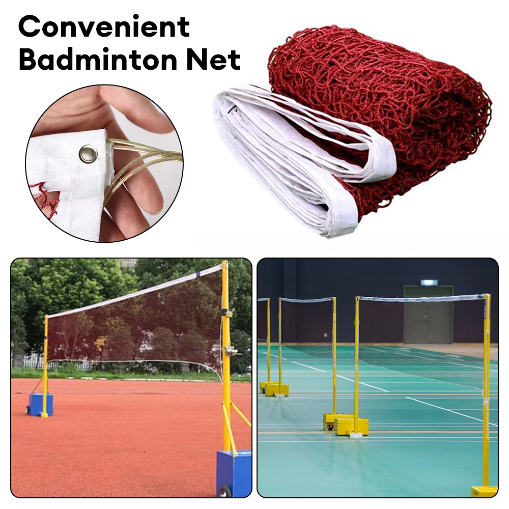 

6.1mX0.76m Professional Sports Standard Badminton Net Training Volleyball Net Outdoor Tennis Net Beach Braided Badminton Mesh