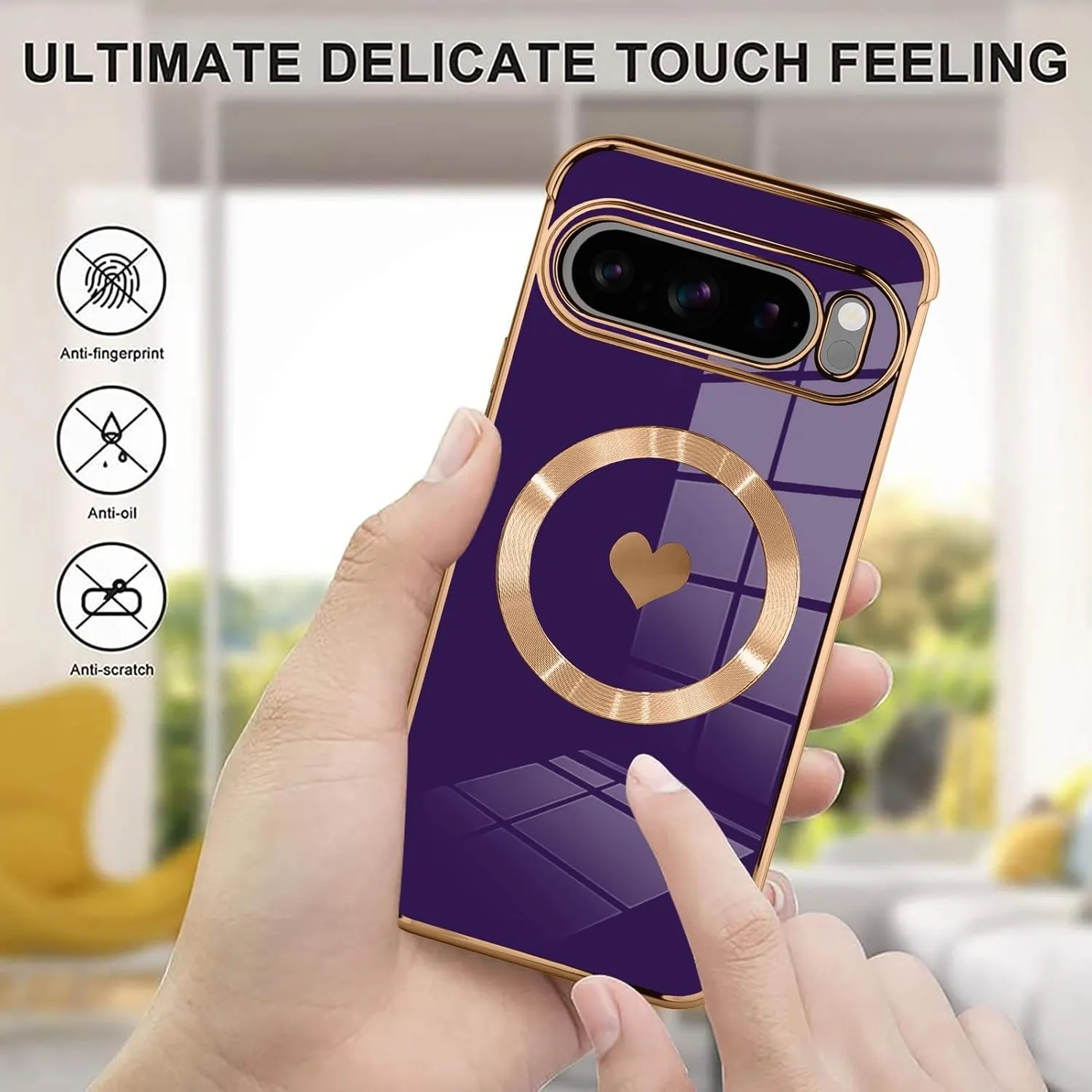 Magnetic Love Electroplating Shockproof Case