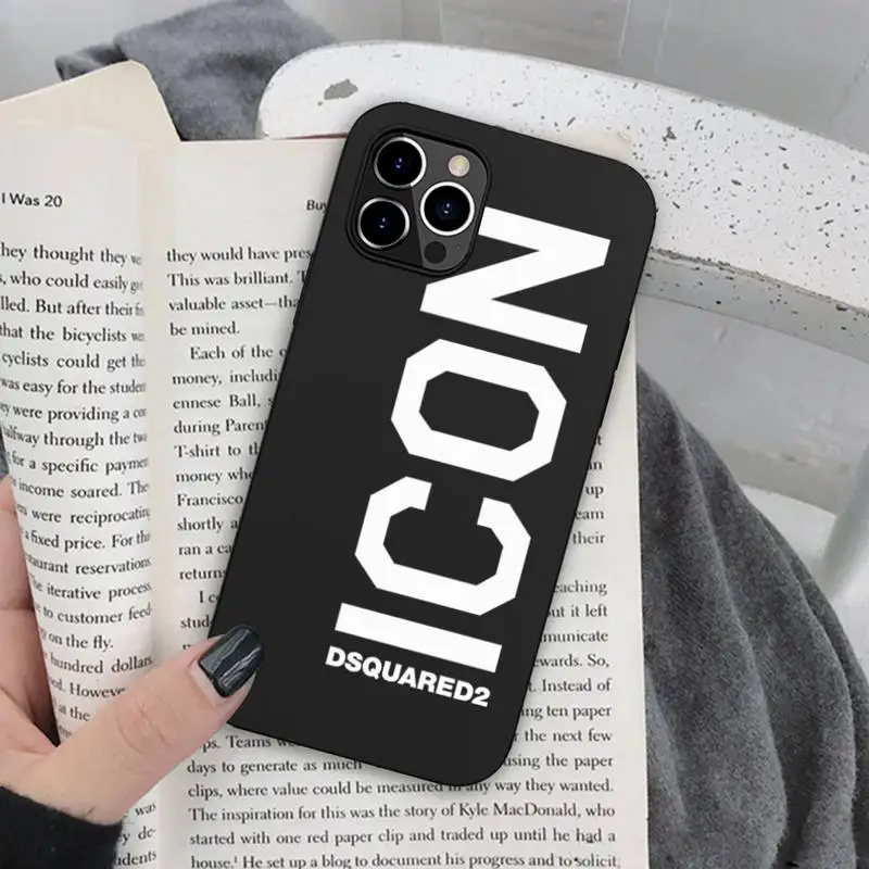 DSQUARED2 чехол для телефона с Кленовым листом iphone 14 13 12 11 Pro Mini XS MAX 8 7 Plus X SE 2020 XR