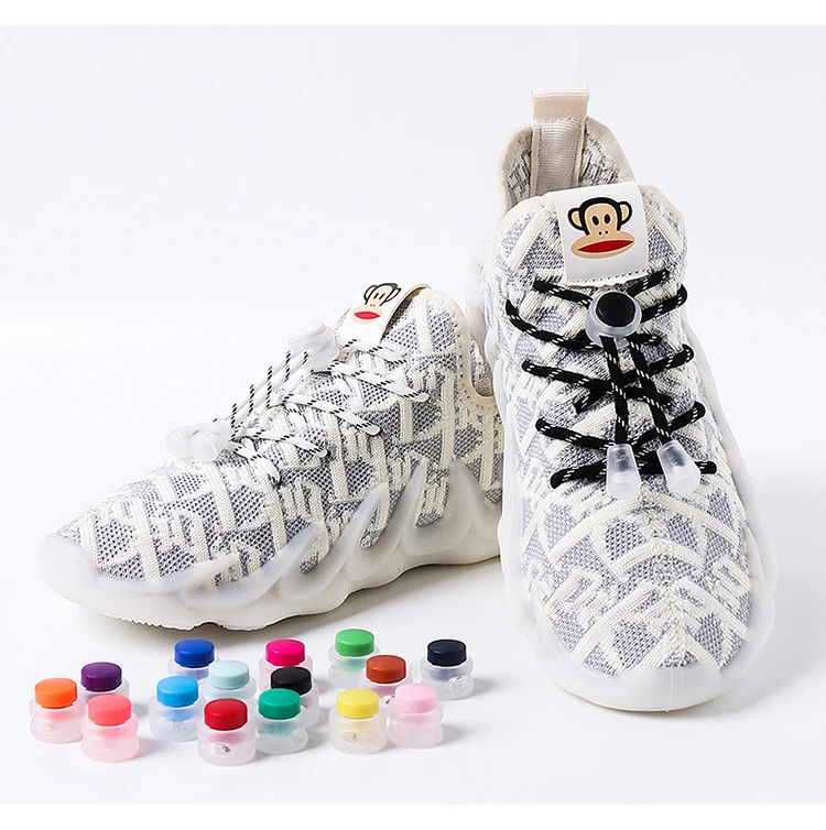 Elastische runde Gummibänder Schnürsenkel Schnürsenkel für Turnschuhe Basketball Tennis Sport Schnürsenkel Unisex Kind schnelle freie Krawatte Schnürsenkel – Detail 4