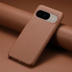 Luxury Soft Lychee Pattern Leather Shockproof Bumper Case Cover - Google Pixel 8 Pro (Y1 - Brown)
