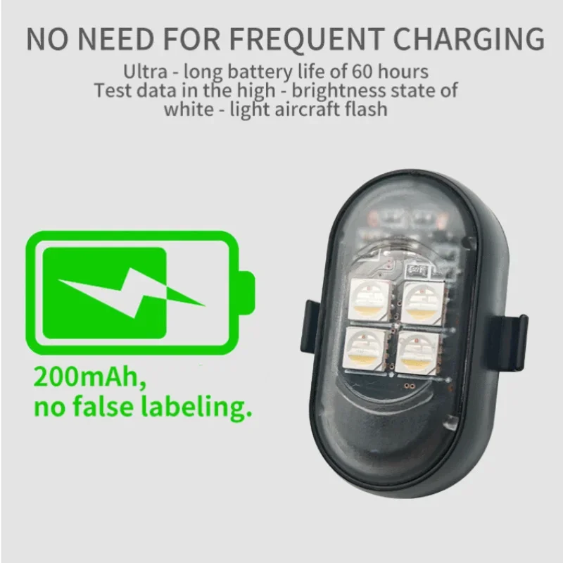 2/4/6pcs RGB 스트로브 라이트 USB 충전식 경고등 차량 방수 장식 조명 리모컨 LED 오토바이용