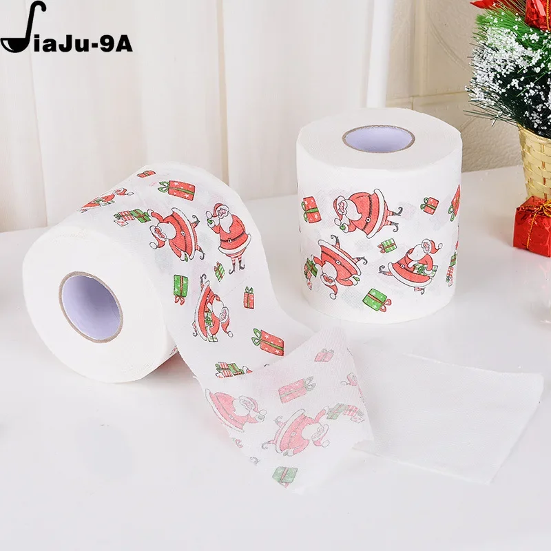 Christmas Toilet Roll Paper Home Santa Claus Bath Toilet Roll Paper Christmas Supplies Xmas Tissue Home New Year Decoration toilet roll paper