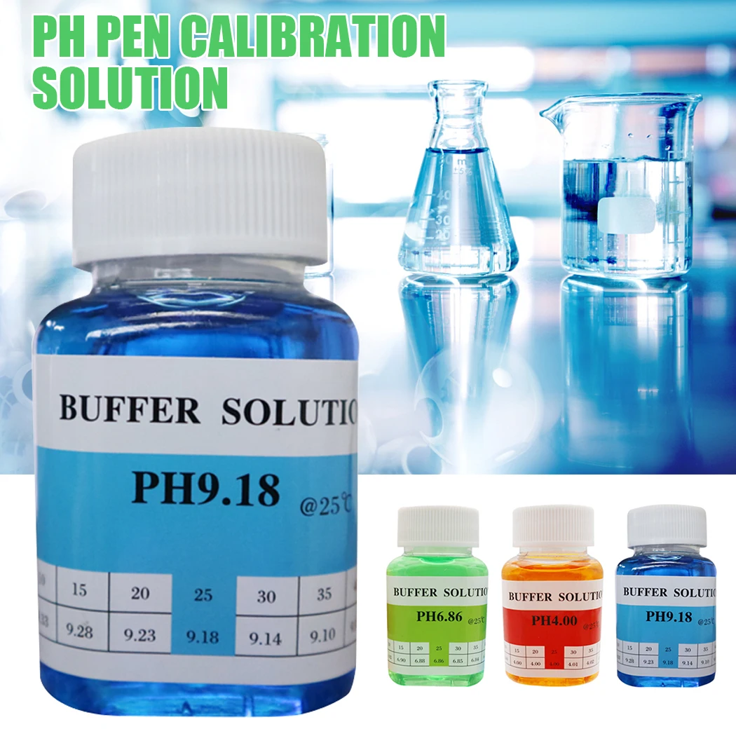 

3 Bottle 80ml/bottle PH Pen Calibration Solution PH Meter Standard Buffer Suitable PH Accuracy 0.01 PH Value 4.00 6.86 9.18