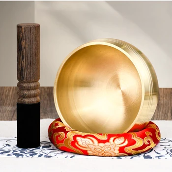 Campana Tibetana in Ottone per Yoga e Meditazione, Strumento per Terapia del Suono e Riduzione dello Stress, Strumento per Mindfulness Buddista