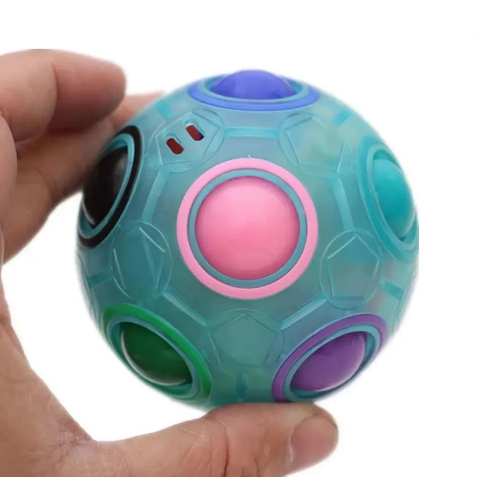 Vibrant Rainbow Sphere Puzzle Toy - Creative Educational Gift