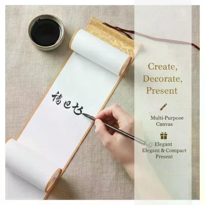 Rotolo da appendere per la pratica della calligrafia cinese, in carta di riso, per pittura stampabile, disegno calligrafico per l'arte ad acquerello - immagine 3