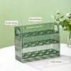 1pc Egg Holder Refrigerator 3 Layer Auto Flip Egg Storage Box For Refrigerator Side Door 30 Count Large Capacity Clear Egg Box 6