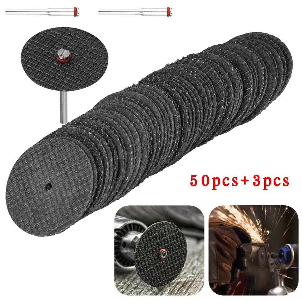 

50 PCS 32mm Fiberglass Reinforced Resin Cutting Discs Dry/wet Cut-off Wheel With Mandrel Dremel Abrasive Rotary Tool Accessories