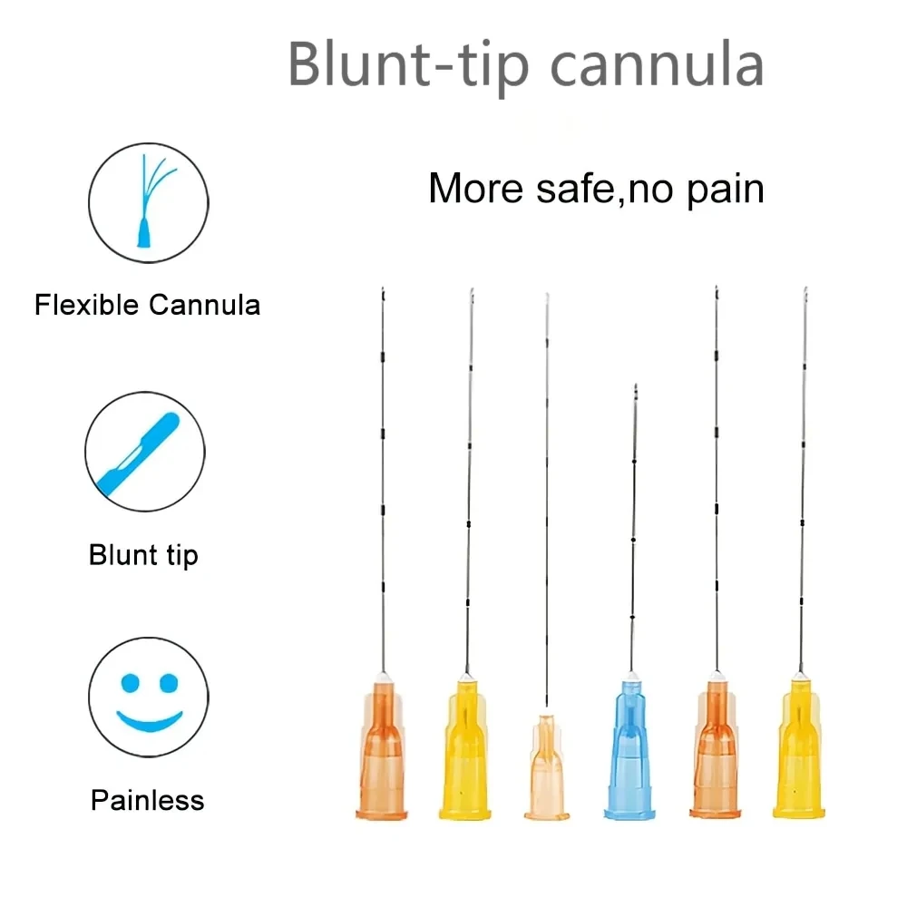50pcs High Quality Blunt-tip Cannula Korea Manufacturer Supply 22G 50mm 25G 70mm Disposable Blunt Needle for filler