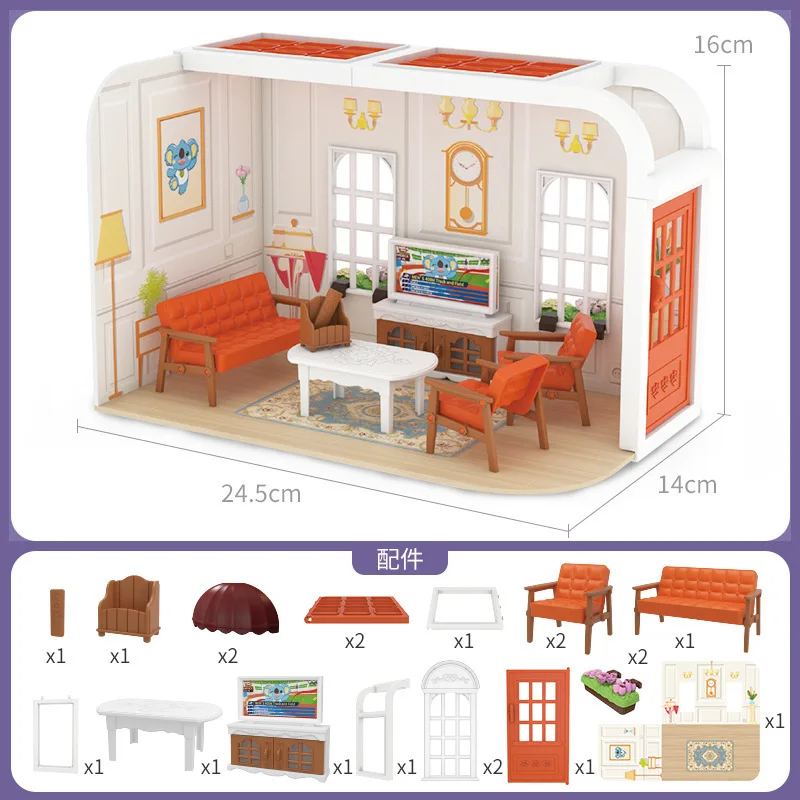 Miniature Dollhouse Furniture and Accessories Pretend Play Set