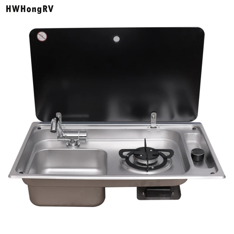 camper van accessories Burner Pull Type Gas Stove Boat Caravan RV Stainless Steel Universal Rv Boat Sink Camper outdoor gas stov camping gas stove windproof outdoor gas furnace burner foldable split stove equipment for cooking hiking picnic 3500w 캠핑용 가스레인지