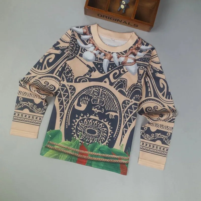 Kid Boys Winter Pajamas Moana Halloween Costume 3-8T