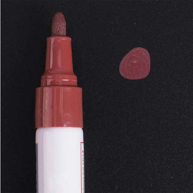 Paint Cleaner Car Wheel Tire Oily Painting Pen Auto Rubber Tyre Polishes Metal Permanent Marker Graffiti Touch Scratch Wet Wax Brown