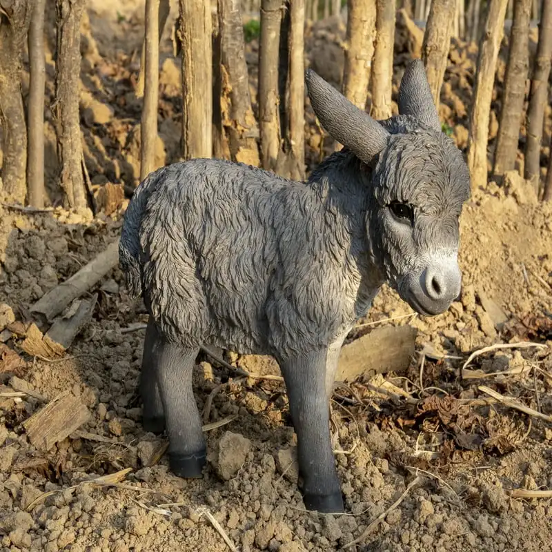 

Gifts 20.5" Gray Standing Donkey Looking Right Statue