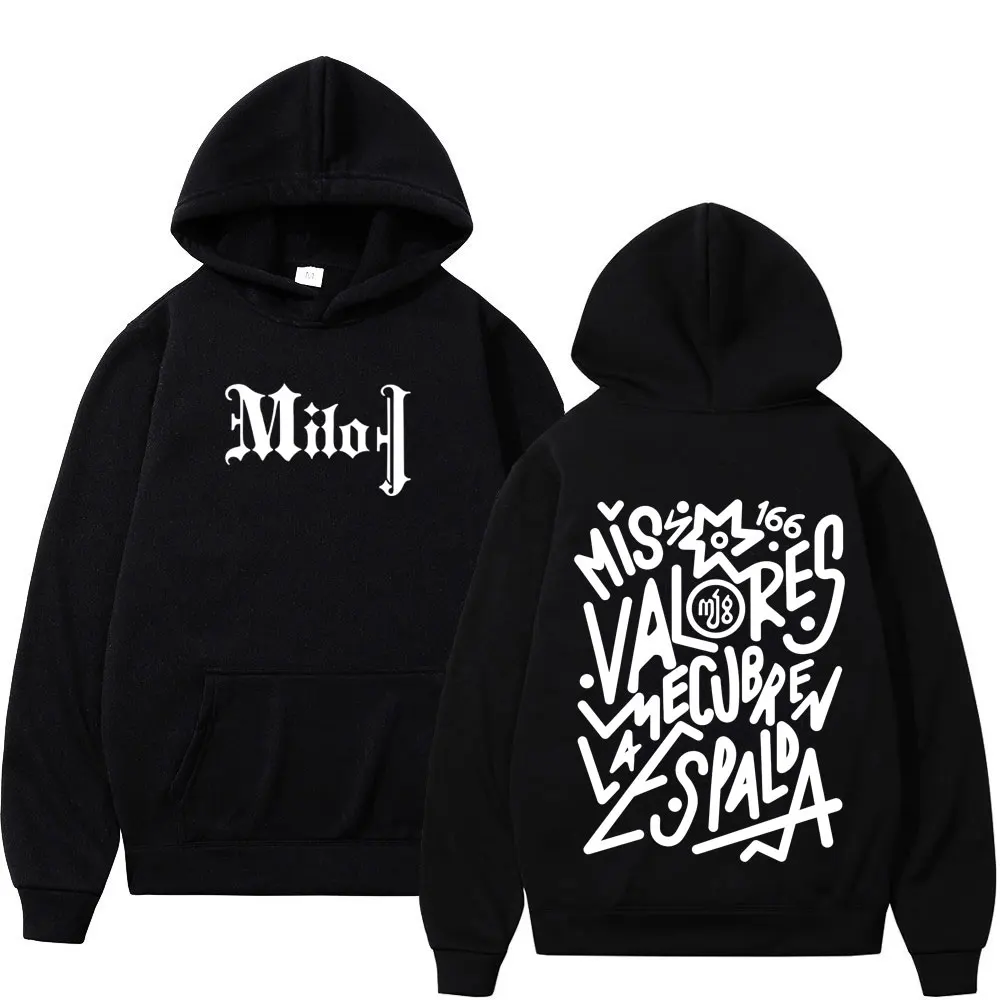 Rapper Milo J Mode Grafik Hoodie Männer Frauen Vintage Pullover Lose Beiläufige Dicke Übergroße Gothic Punk Mit Kapuze Sweatshirts Top