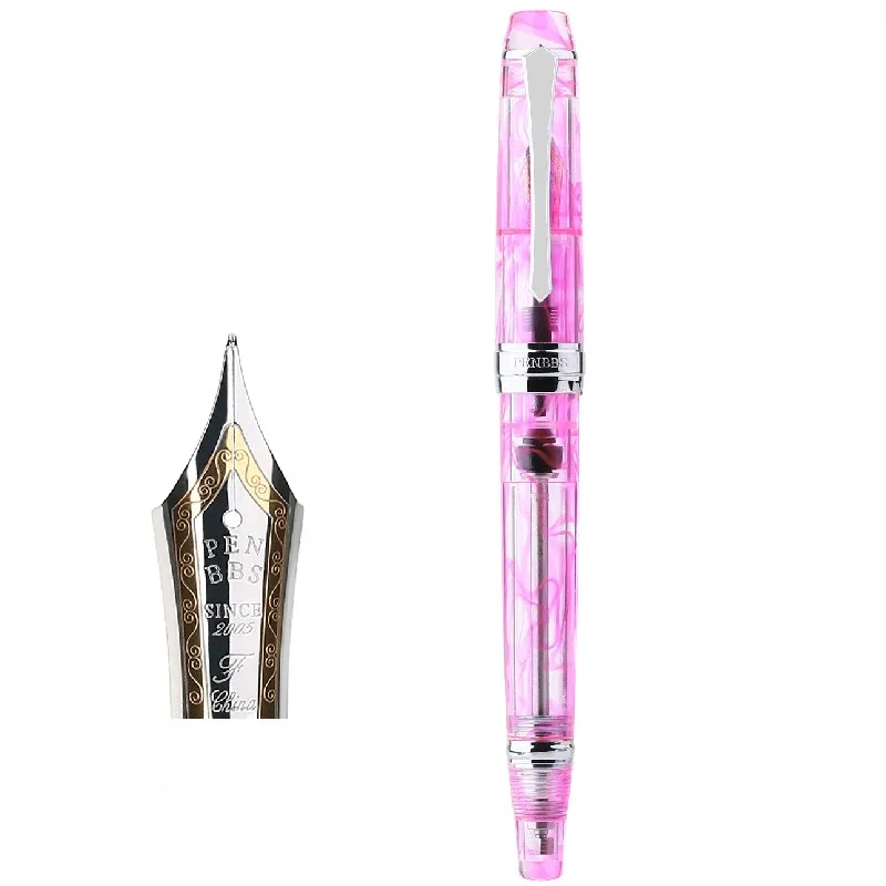 ペンブ456樹脂透明真空充填万年筆ファインペン先ファッション