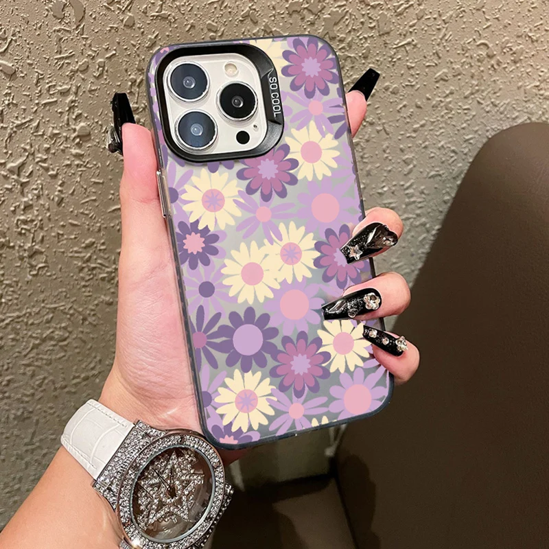 Cloud Purple Daisy Floral Phone Case Cover