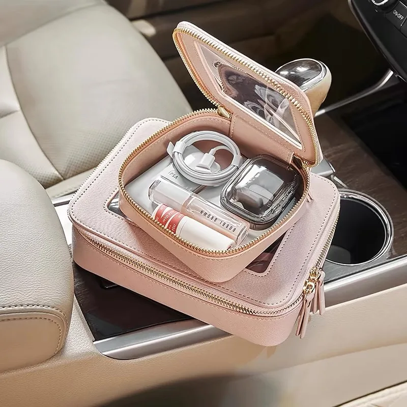 Travel Toiletries Bag Women Transparent Makeup Bags Cosmetic Bags with Zipper Waterproof Wash Bag Large Makeup Bag for Women 6