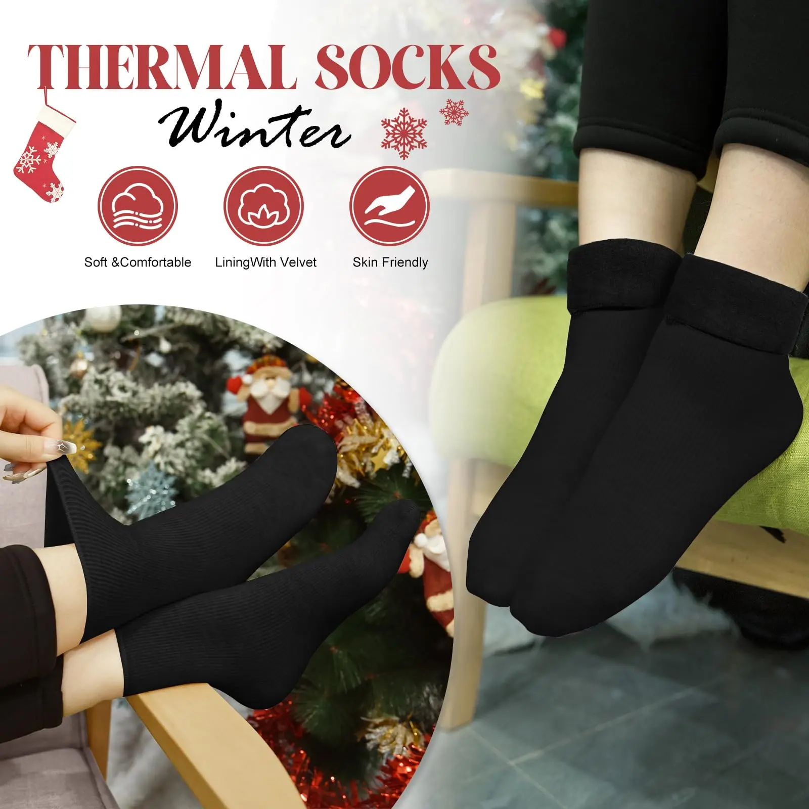Knitted Hat and Scarf Set Touch Screen Gloves Gloves Winter Plush Earmuffs Thermal Socks 5pcs For Skiing Outdoor Sports