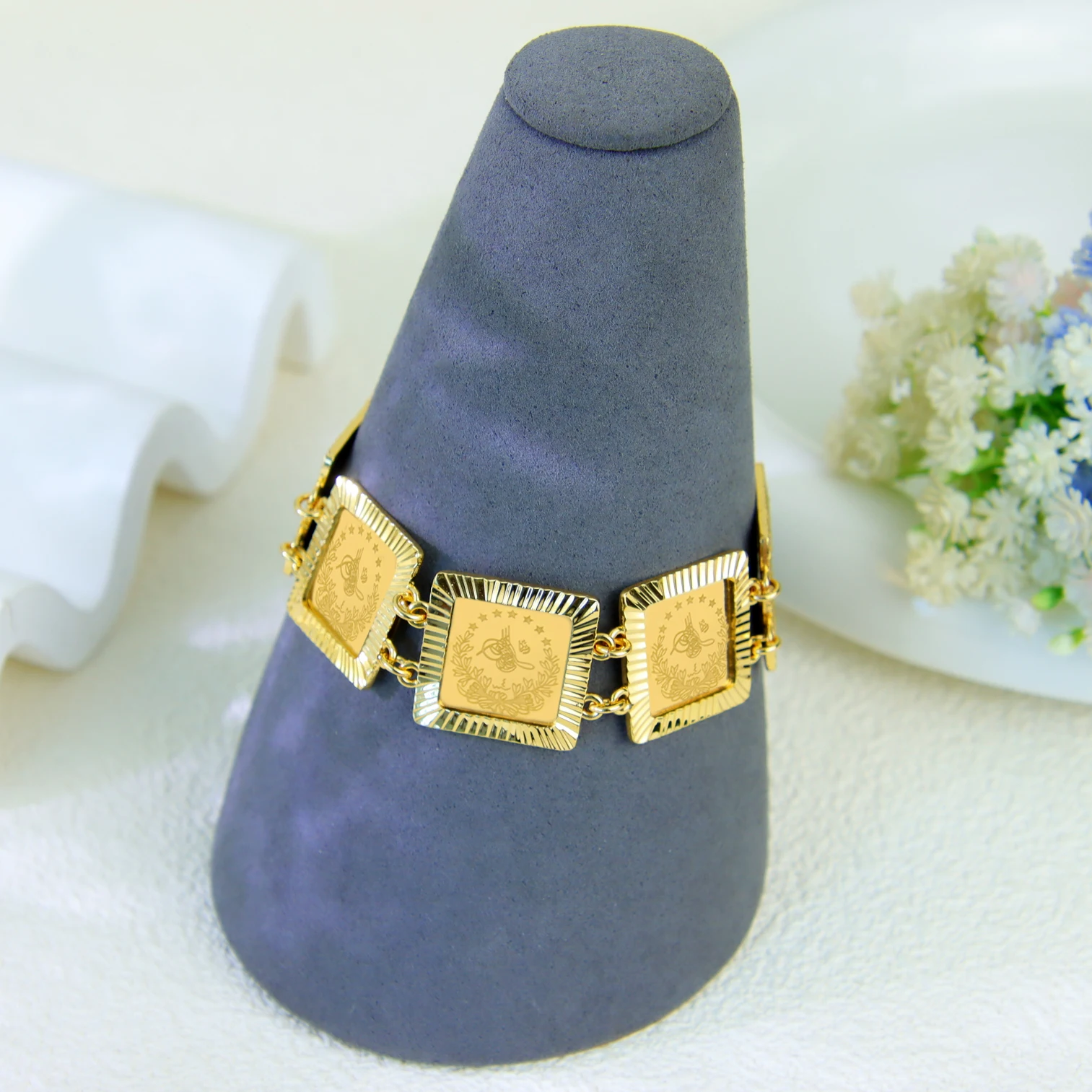 Luxus türkische Vintage Münzen Schmuck Armband 21k vergoldet Dubai Braut Hochzeit Wrap Armbänder Nigeria Frauen heiraten Schmuck – Detail 6