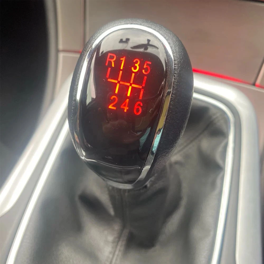 LED56SpeedCarGearGearShiftKnobManualHandleHeadLeverfor