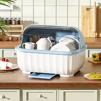 Kitchen Dish Drainer Rack With Removable Drip Tray Utensil Drying Holder Washing Up Drainer Rack Plate Organiser for Kitchen 1