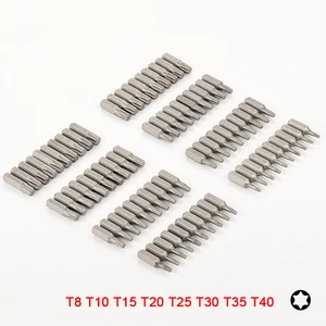 Набор насадок для отвертки Torx 1/4, 10 или 8 шт., звездообразный шестигранный хвостовик T8 T10 T15 T20 T25 T30 T35 T40, отвертки для домашних ручных инструментов