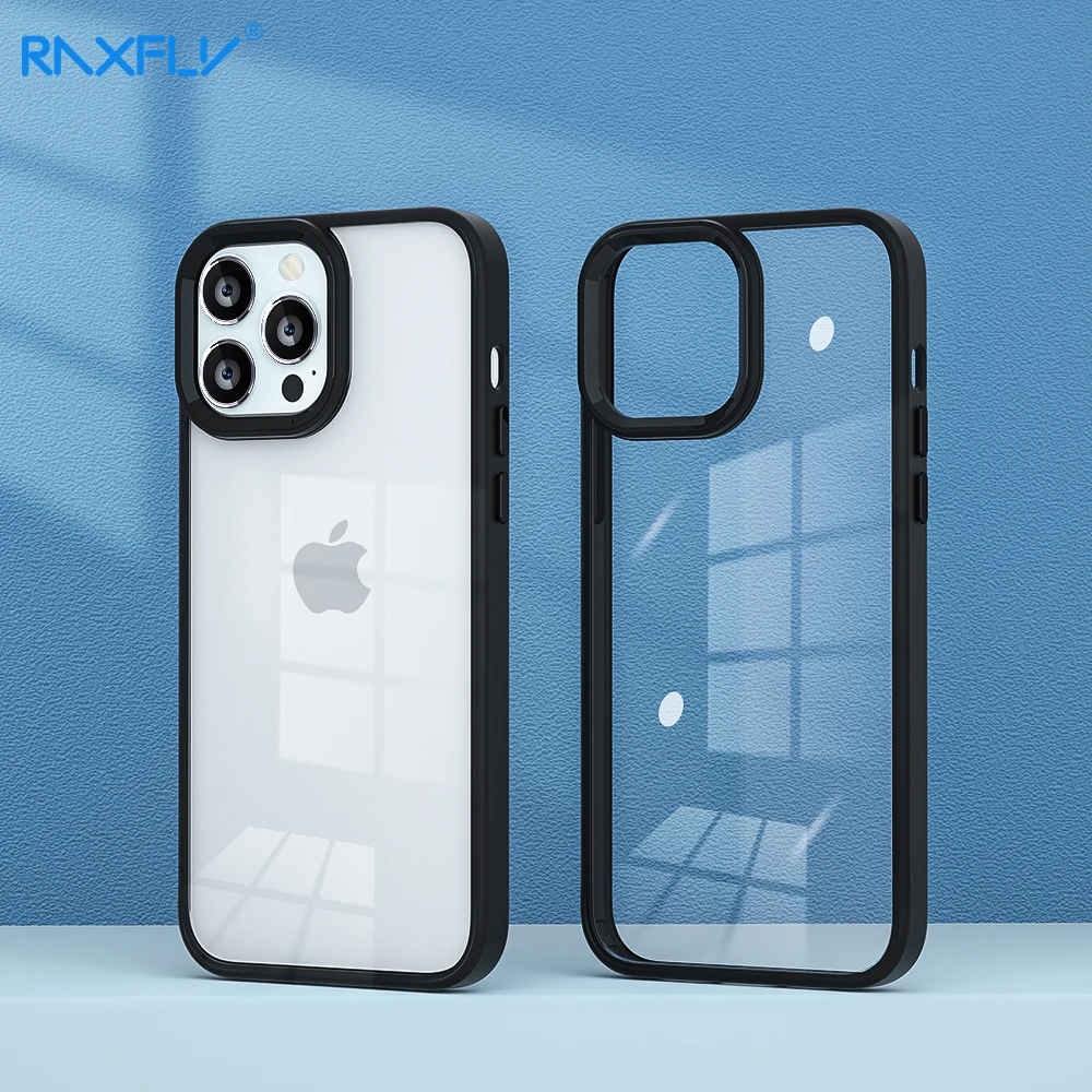 Custodia Raxfly Trasparente Per Iphone 14 13 Pro Max 360 Full Protecive Metal Lens Frame Cover Posteriore Trasparente Per Iphone 12 11 Custodie Novità