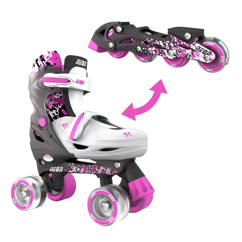 

Cyber Skates Kids Size 3-6 Pink/Black, Unisex, One Pair, Kids Skate Inline and Quad