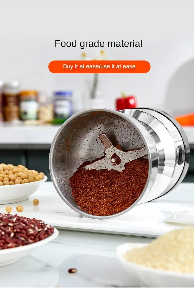 Mini Electric Grinder Household 300ml Ultrafine Baby Food Pulverizer Coffee Grinder Spice Pepper Grinder Grain Mill 2/4 Blades