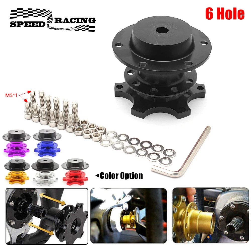 Quick Disconnect Steering Wheel Universal Steering Wheel Quick Release Hub Car Adapter Snap Off Boss Kit Black E Steering Wheel Quick Release Kit - Foto 6
