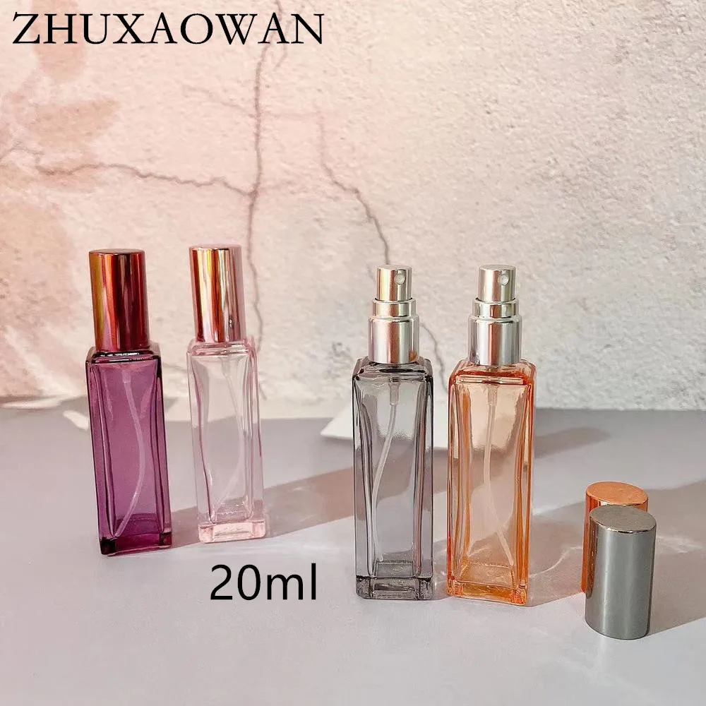 ZHUXAOWAN 20ml Perfume Spray Bottles Glass Refillable Bottle Portable Travel Oils Liquid Cosmetic Container Perfume Atomizer